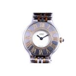 Must de Cartier 21: a stainless steel cased lady's wristwatch
