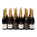 Eighteen bottles of mixed Champagne and Cava