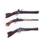 A collection of three Turkish pistols