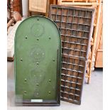 An antique wood printer's block tray, to/w a Corinthian 21S 'Silentia' bagatelle board (2)