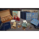 A collection of Whitman Great British coins, including Half Crowns, Florins, Pennies,
