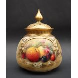 A Royal Worcester porcelain pot Pourri vase and cover,