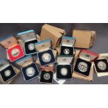 A collection of Royal Mint collectors coins including Coronation 40th Anniversary silver proof