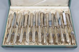 2 Sätze Jugendstil Dessertbesteck - Silber und WMF