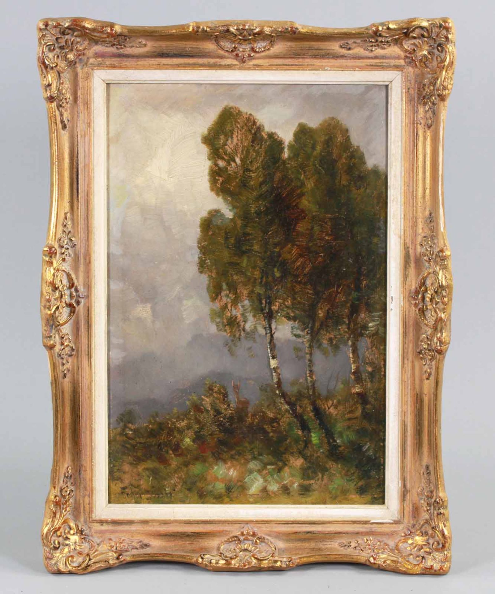 Landschaft mit Birken bei Gewitter - Reder-Broili, Franz Öl auf ...