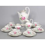 Meissen Schwanenhenkel Kaffeeservice *Rote Rose* 1924/34