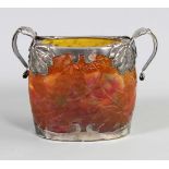 Jugendstil Vase mit Silbermontierung um 1900/05