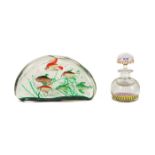 AN ITALIAN MURANO GLASS AQUARIUM SCULPTURE (2)