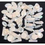 Chinese export mother of pearl gaming counters, seventy eight, comprising forty one engraved ovals