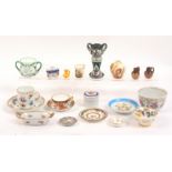 Ceramics, 19th Century and later, English and continental miniature pieces, thirty five, including