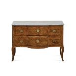 Commode Probably France, mid-18th Century - Veneered wood with geometric inlay, two drawers on two