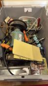 Box of Mixed Workshop Tools and Hardware