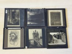 Collection of Victorian glass slides, topographica