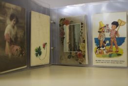 Album of vintage postcards
