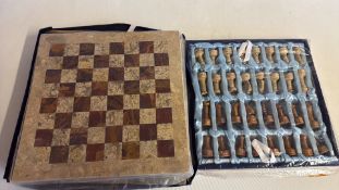 Stone Chess Set in Presentation Case