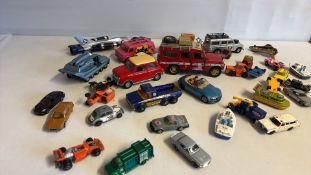 Collection of die-cast model vehicles