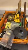 Box of assorted hand tools and accessories