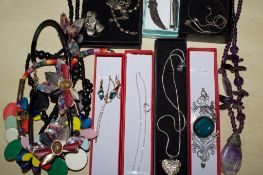 Collection of costume jewellery to include silver
