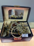 Collection of costume jewellery in leather jewelle