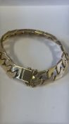 Gents 9ct Gold bracelet Weight 44.7g Length 21 cm