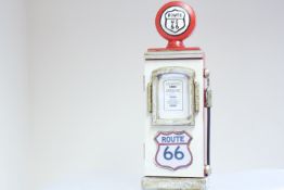 Wooden route 66 petrol pump key cabinet