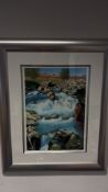 Ken Burdon, High Sweden Bridge, Ambleside, signed limited-edition colour print, framed