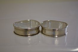 Pair of silver napkin rings Birmingham 21g