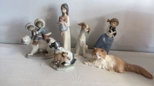 Set of 5 Lladro/NAO porcelain figurines