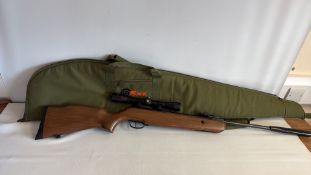 SMK Model 19 .22 (5.5mm) Air Rifle with Scope and SMK Soft Case