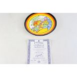 Wedgwood Clarice Cliff Plate Orange Roof Cottage boxed with certificate