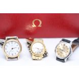 3x ladies Omega watches - Omega Automatic Deville, Omega quarts Deville & Omega lady matic together