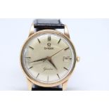 9ct Gold cased Omega Geneve gents wristwatch with sub second dial at 3 o clock