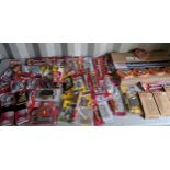 Security and locks including deadlocks, three lever sash locks, LED lights on a mounted frame,