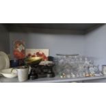 Ceramics, glassware and collectables to include Swarovski animals, three china decorative plaques,
