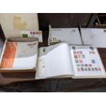 A Jet Age stamp album containing stamps from around the world, including China, USA, UK, Austria and