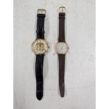 Two gentlemen's wristwatches to include a Rotary example with a Roman dial, day date and hour