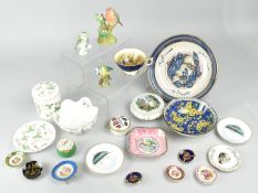 A Collection of Various Ceramics to Comprise Aynsley Orchard Gold Cabinet Cup, Lancaster Pottery