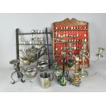 A Collection of Various Silver Plate to include Candelabra, Part Tea Services, Souvenir Spoons,