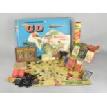 A Collection of Various Vintage Board Games, Playing Cards, Pick Up Sticks Etc