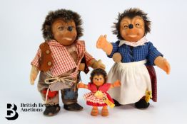 Three Steiff Hedgehog Bears