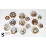 Fifteen Victorian Prattware Pot Lids