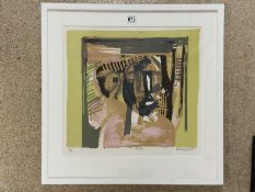 ALISTAIR GRANT (1925-1997) SIGNED LIMITED EDITION PRINT 'MIRROR' 16/20 FRAMED AND GLAZED 65 X 65CM