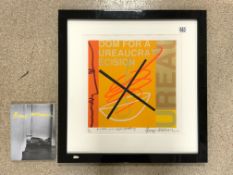 BRUCE MCLEAN (BRITISH B,1944) SIGNED LIMITED EDITION PRINT 23/75 (ANOTHER OVER EGGED PUDDING) FRAMED