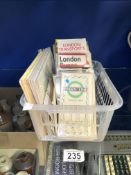 A QUANTITY OF VINTAGE COACH, BUS, TUBE AND RAILWAY MAPS