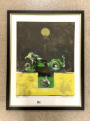 GRAHAM SUTHERLAND (1903-1980) SIGNED LITHOGRAPH (H/C) 'THE BREACH' FRAMED AND GLAZED 65.5 X 83CM