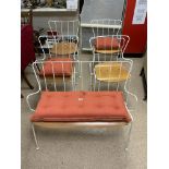 ERNEST RACE ANTELOPE SEAT WITH FOUR MATCHING ANTELOPE CHAIRS ORIGINALLY DESIGNED FOR THE 1951
