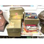 QUANTITY OF BOXED VINTAGE WOODEN VICTORY JIGSAW PUZZLES WITH VINTAGE BOARD GAMES