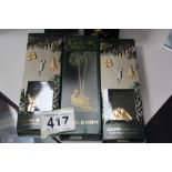 A QUANTITY OF BOXED GEORG JENSON DANISH GOLD PLATED CHRISTMAS DECORATIONS, COMPRISING; MISTLETOE,