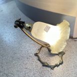 W A S BENSON TABLE LAMP, BRASS AND GLASS, 40CM TALL