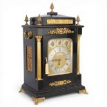 A fine and substantial 19th century triple fusee quarter chiming mantel clock, Barraud & Lund,